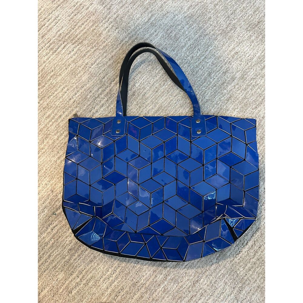 Emilio Pepe Italy geometric bag Blue Prism mosaic tote